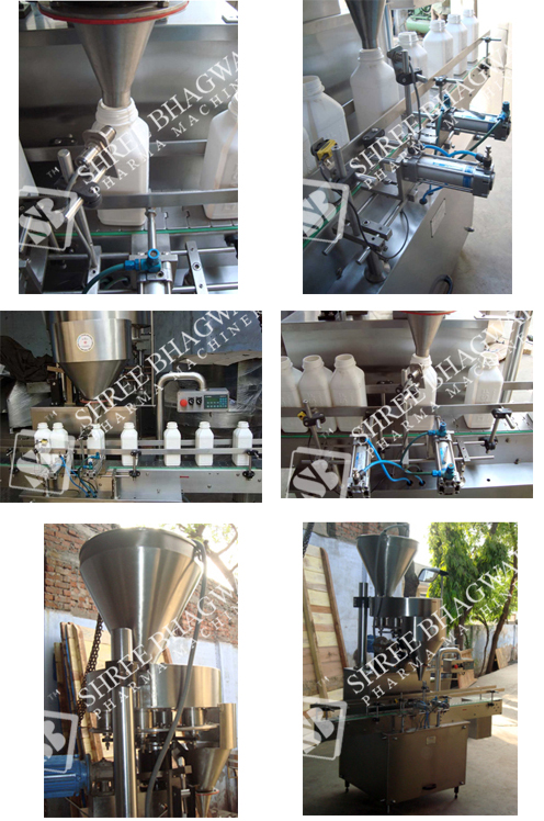 Automatic Volumetric Cup Type Powder Filling Machine Model No. SBCF-6 GMP Model